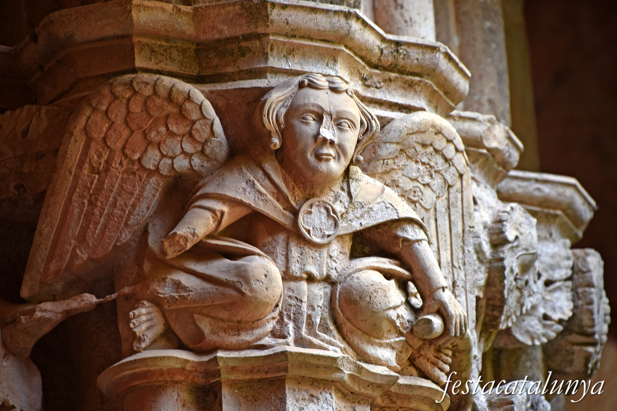Aiguamúrcia - Capitells i finestrals del claustre del monestir de Santes Creus - Noble alat