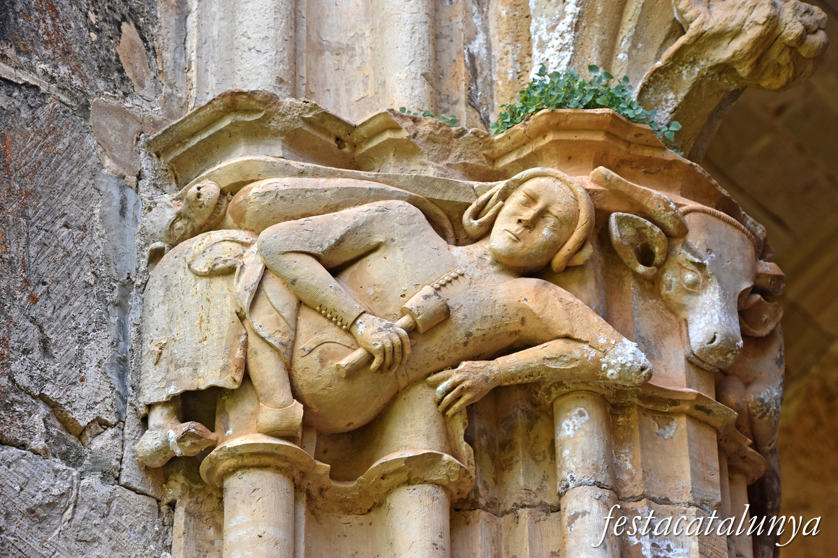 Aiguamúrcia - Capitells i finestrals del claustre del monestir de Santes Creus - Picapedrer
