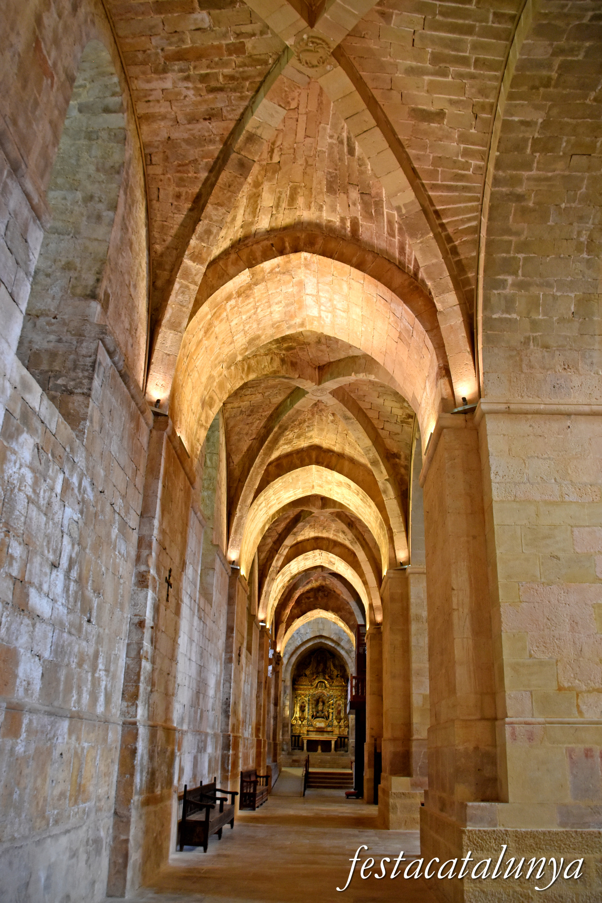 Aiguamúrcia - Església del monestir de Santes Creus - Interior 