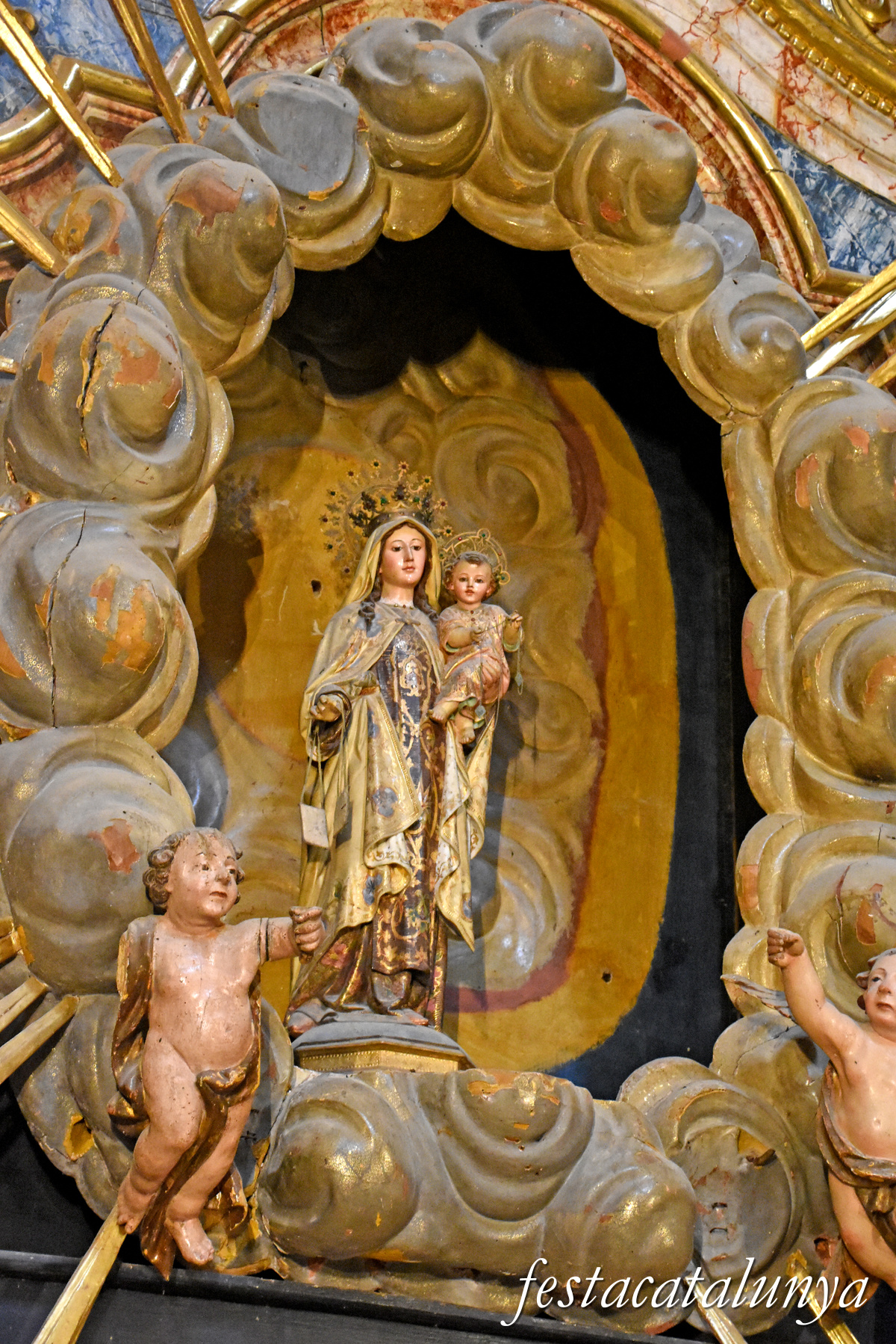 Aiguamúrcia - Església del monestir de Santes Creus - Retaule del Carme