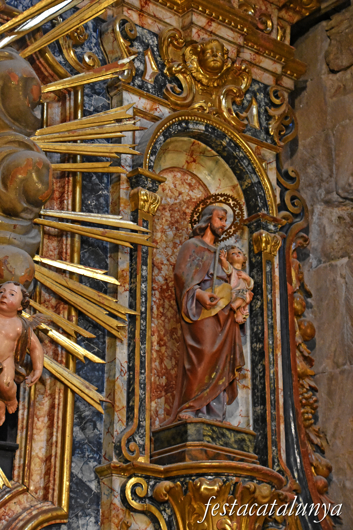 Aiguamúrcia - Església del monestir de Santes Creus - Retaule del Carme