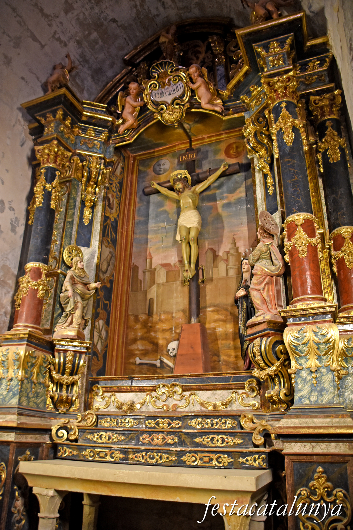 Aiguamúrcia - Església del monestir de Santes Creus - Retaule del Sant Crist 