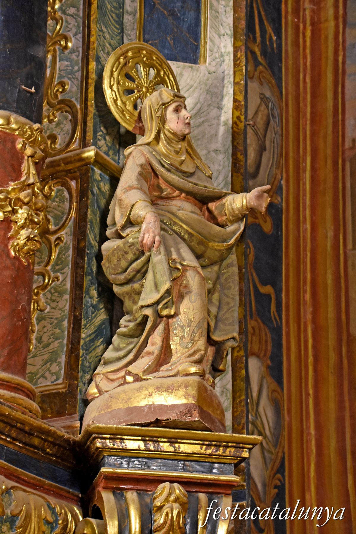 Aiguamúrcia - Església del monestir de Santes Creus - Retaule del Sant Crist