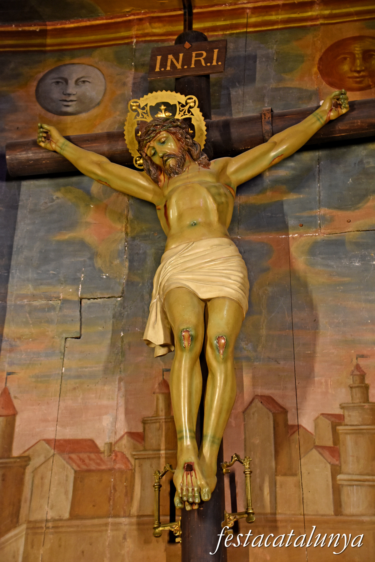 Aiguamúrcia - Església del monestir de Santes Creus - Retaule del Sant Crist