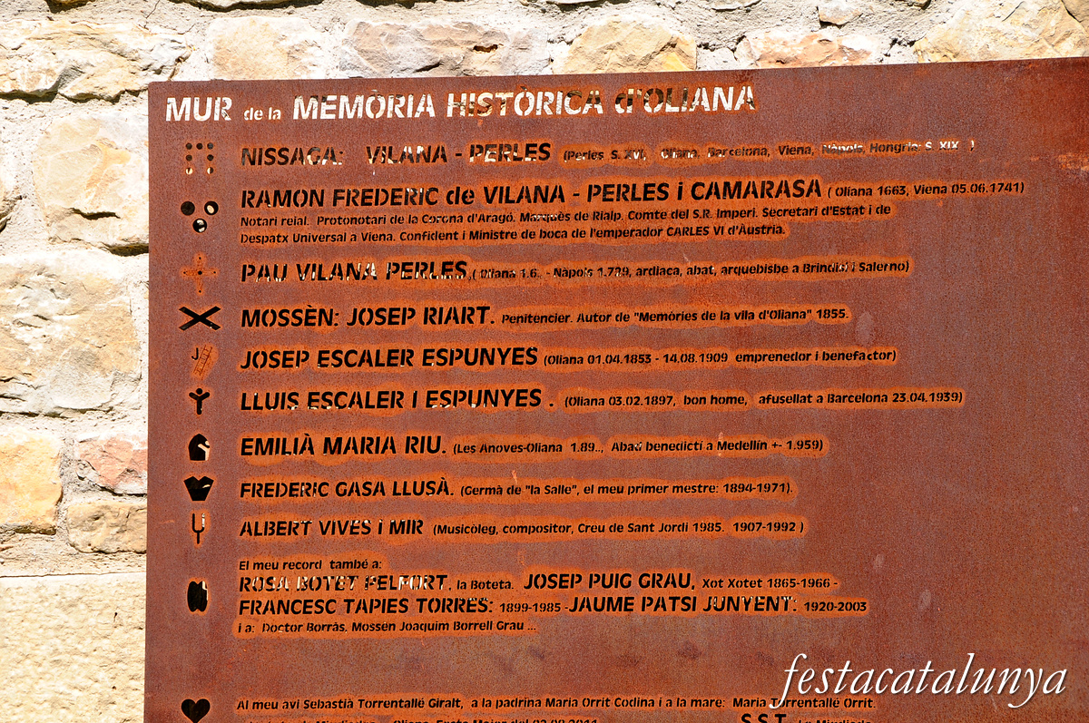 Oliana - Mur de la Memòria Històrica 