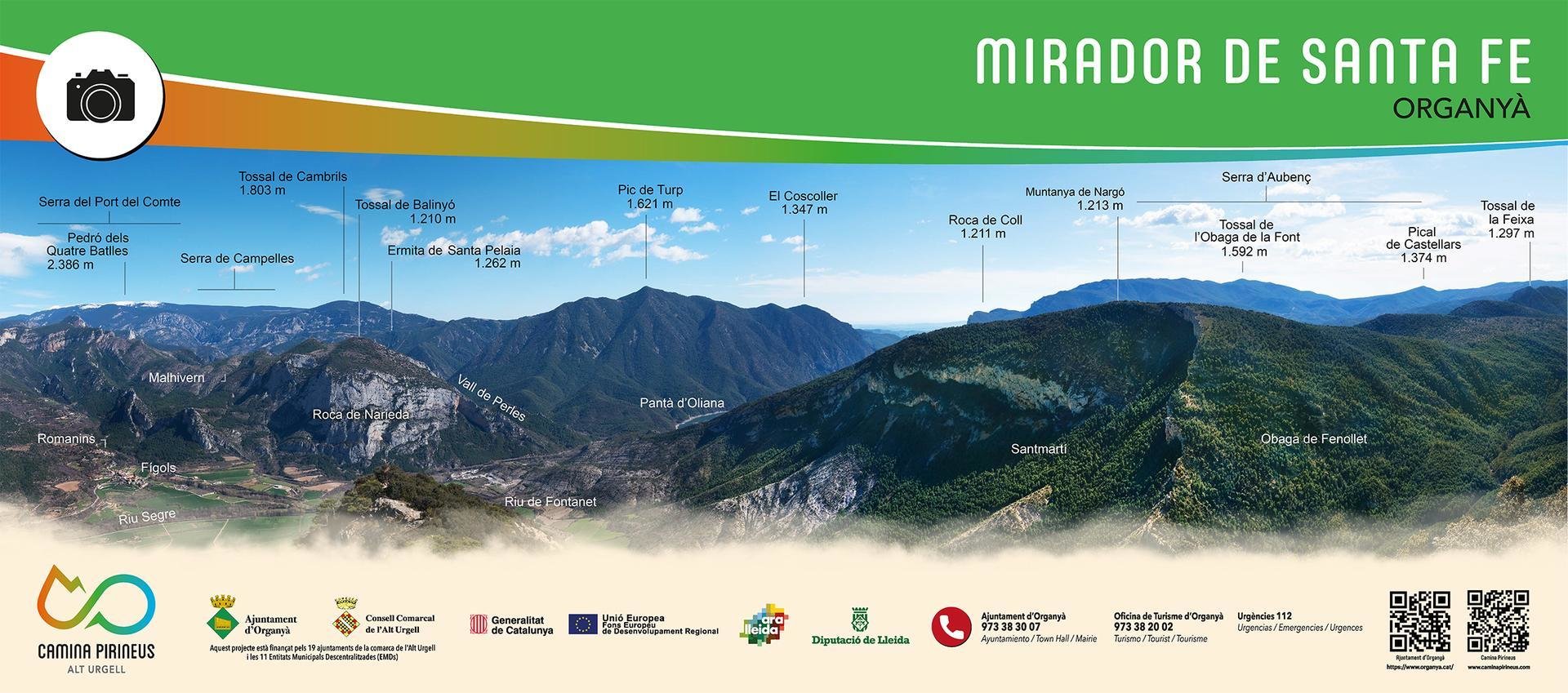 Organyà - Ermita i muntanya de Santa Fe (Foto: Camina Pirineus)