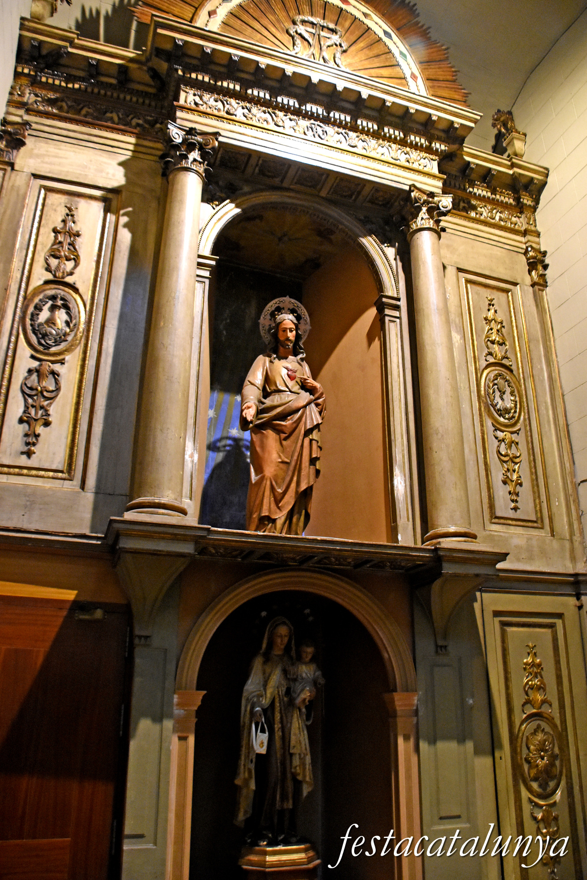 Sant Andreu de Llavaneres - Església Parroquial - Retaule del Sagrat Cor i la Mare de Déu del Carme 