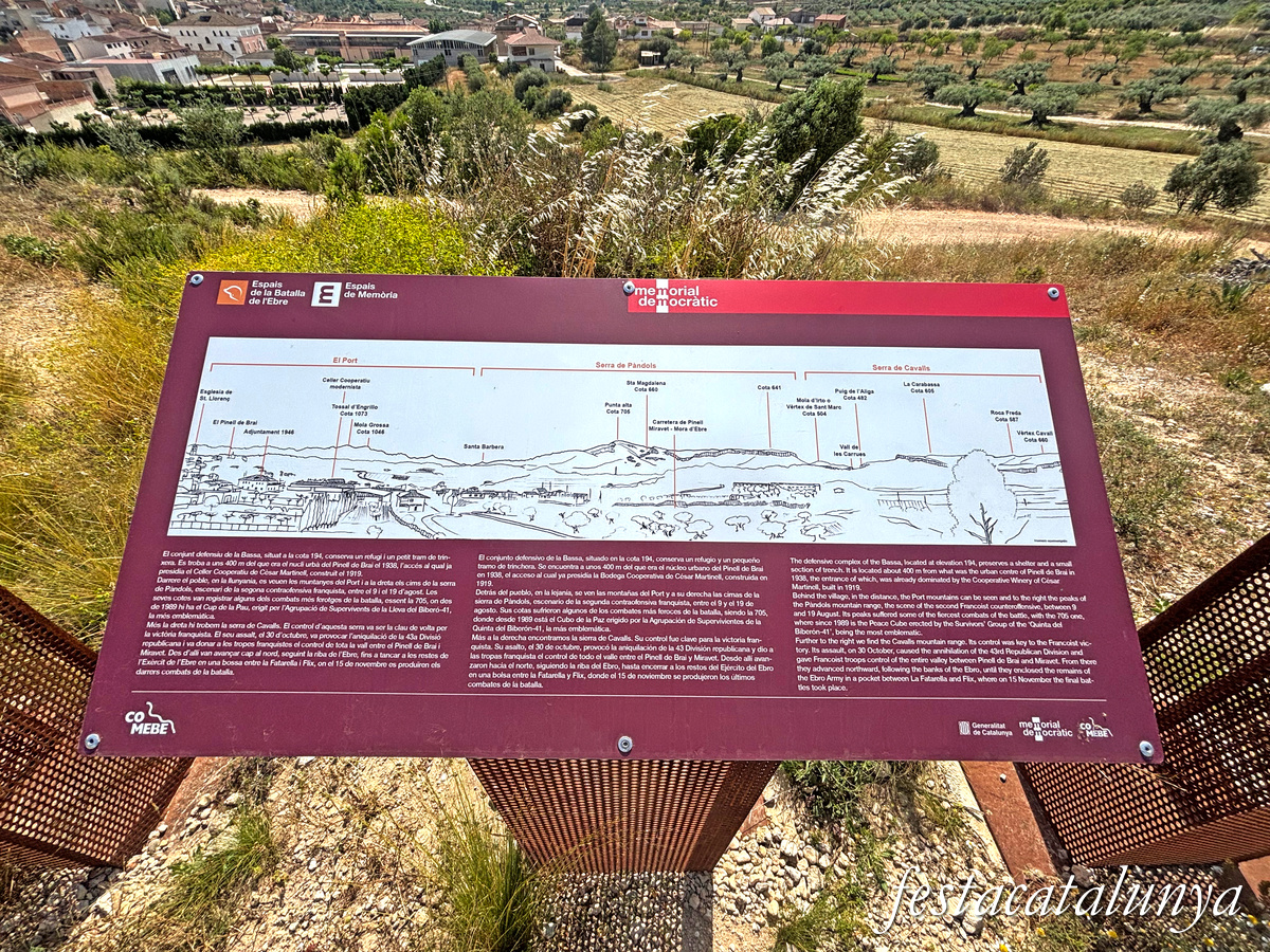 Pinell de Brai - Espais de la Batalla de l'Ebre - Vistes panoràmiques des de la Bassa
