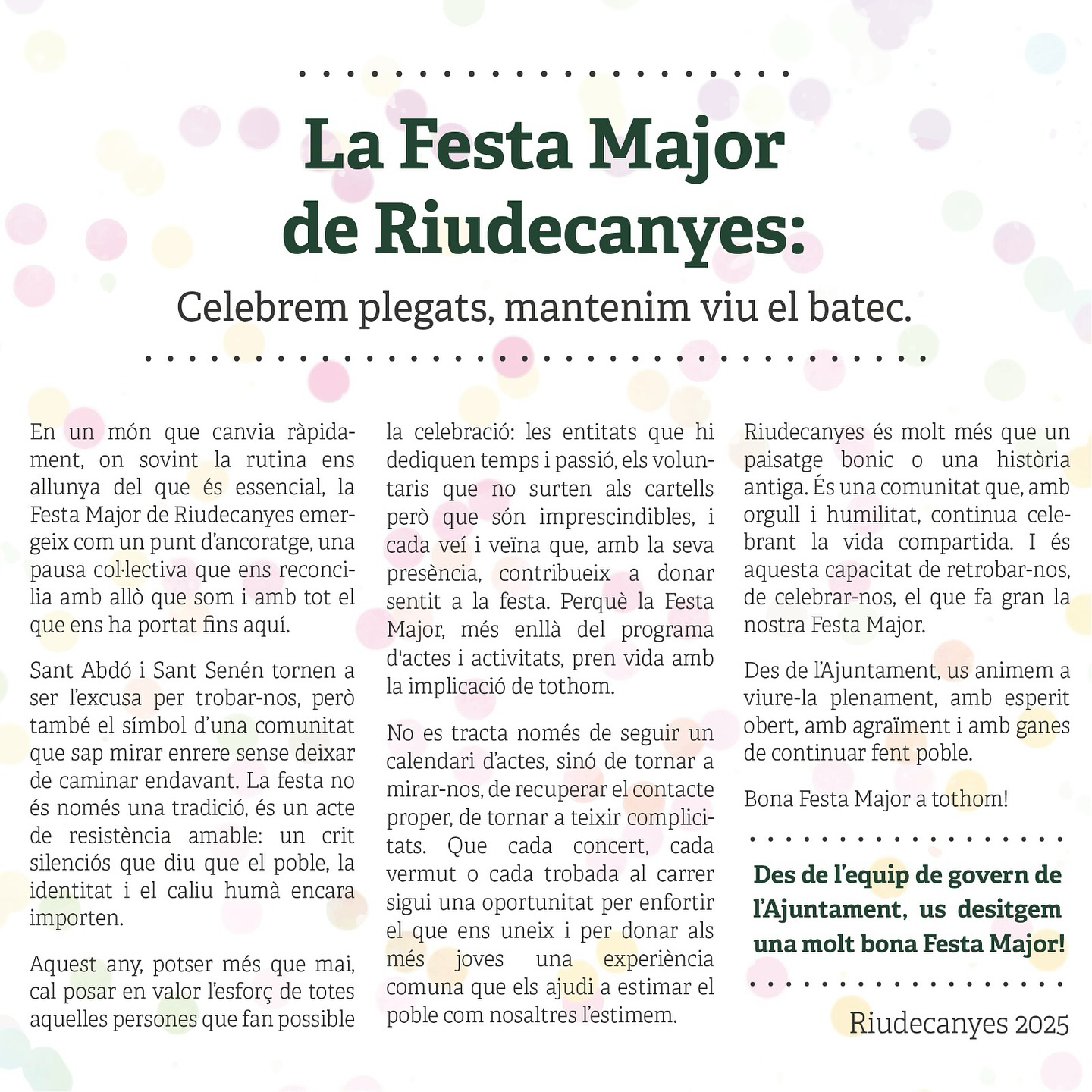 Riudecanyes - Festa Major 