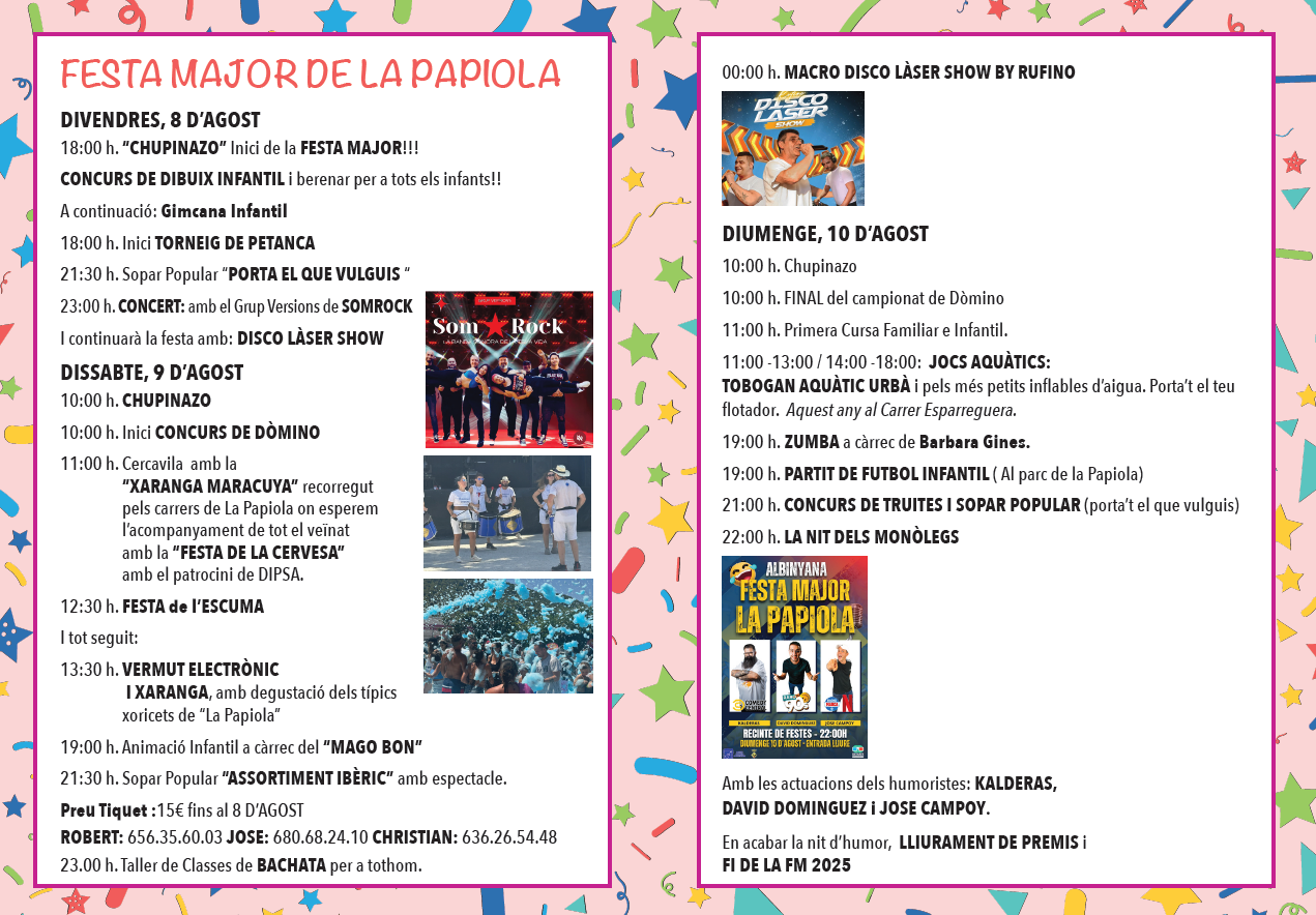 Albinyana - Festa Major de La Papiola
