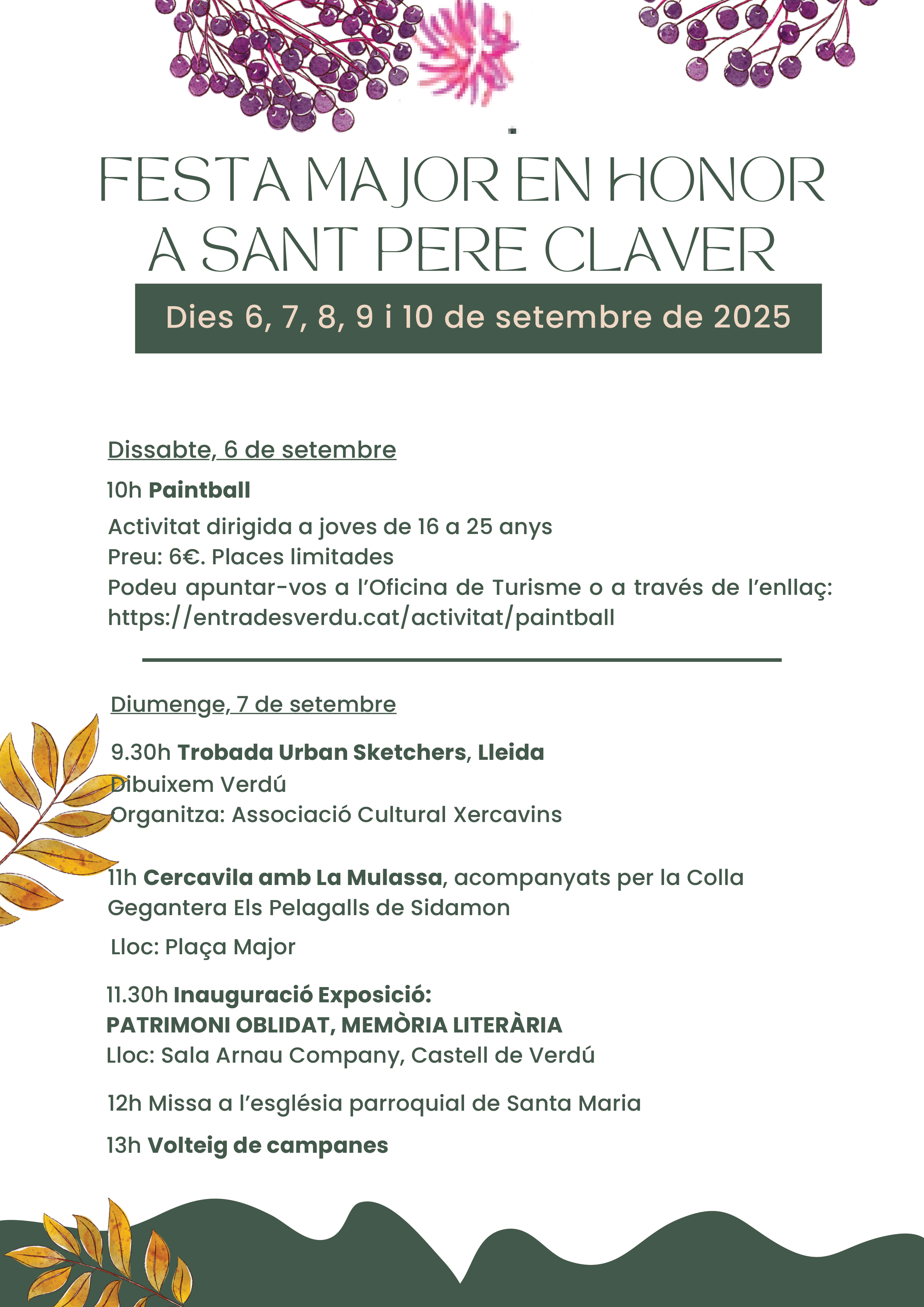 Verdú - Festa Major de Sant Pere Claver 