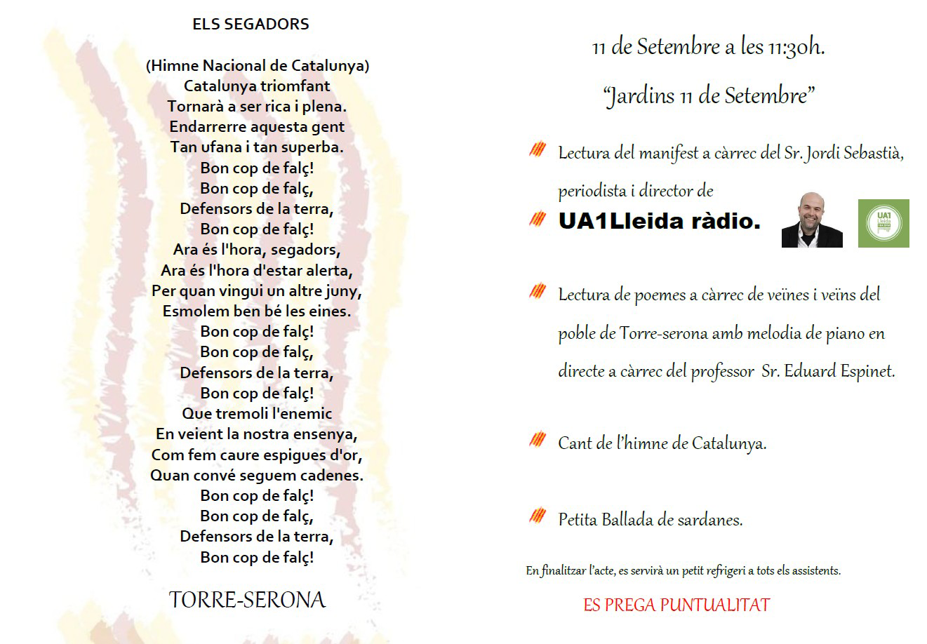 Torre-serona - Diada Nacional de Catalunya