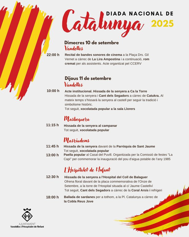 Vandellòs i l'Hospitalet de l'Infant - Diada Nacional de Catalunya 