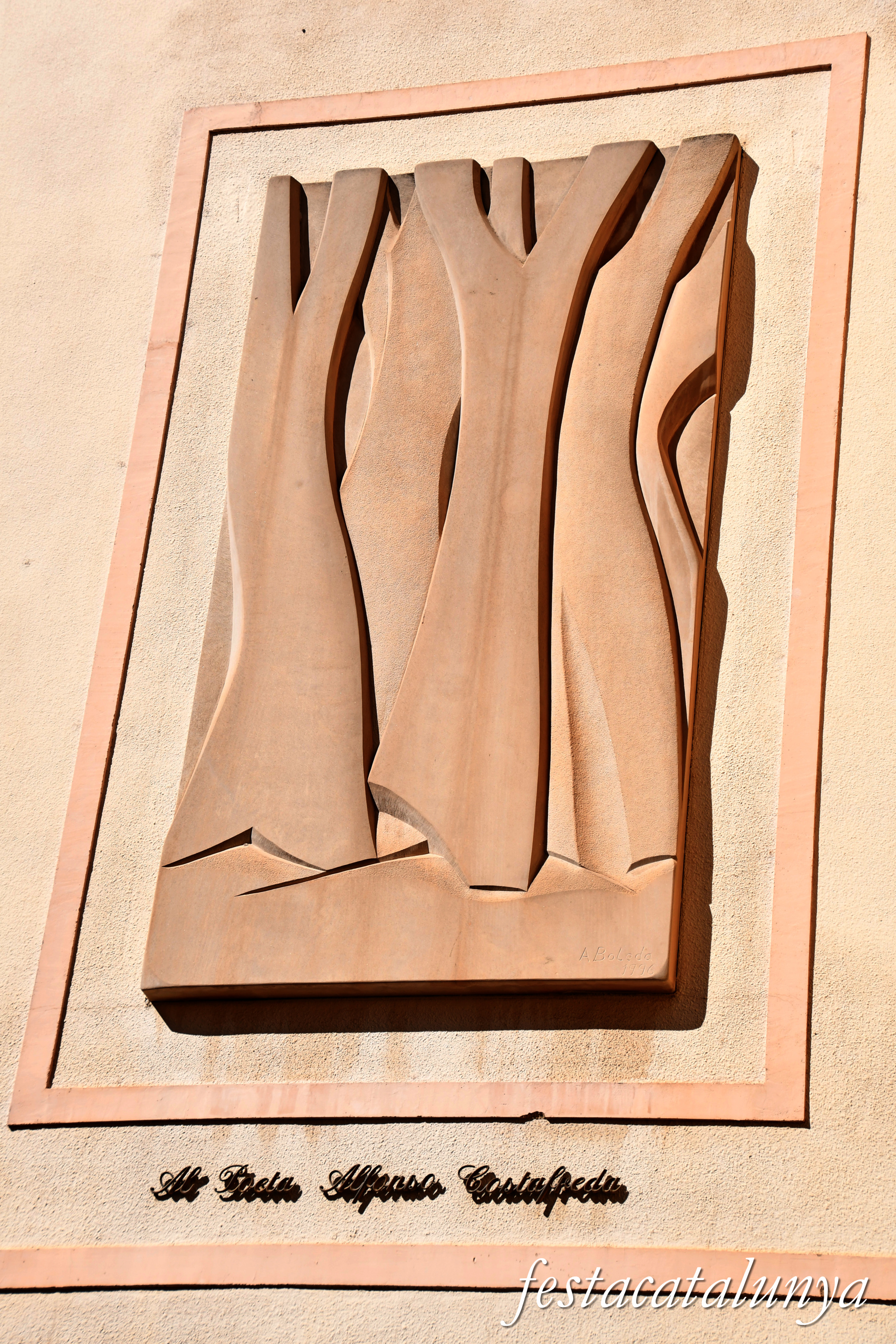 Tàrrega - Làpida dedicada al poeta Alfonso Costafreda i Ribalta
