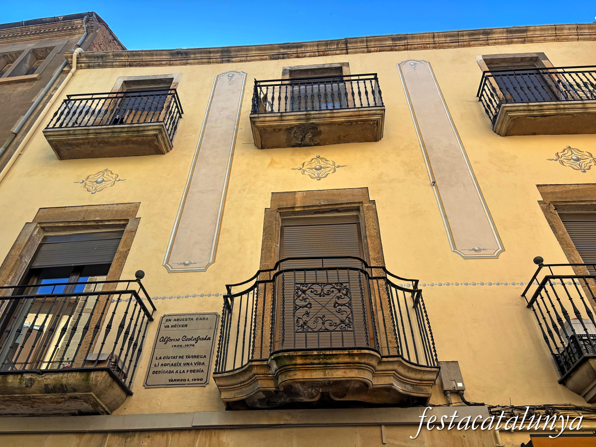 Tàrrega - Casa natal d'Alfonso Costafreda i Ribalta 