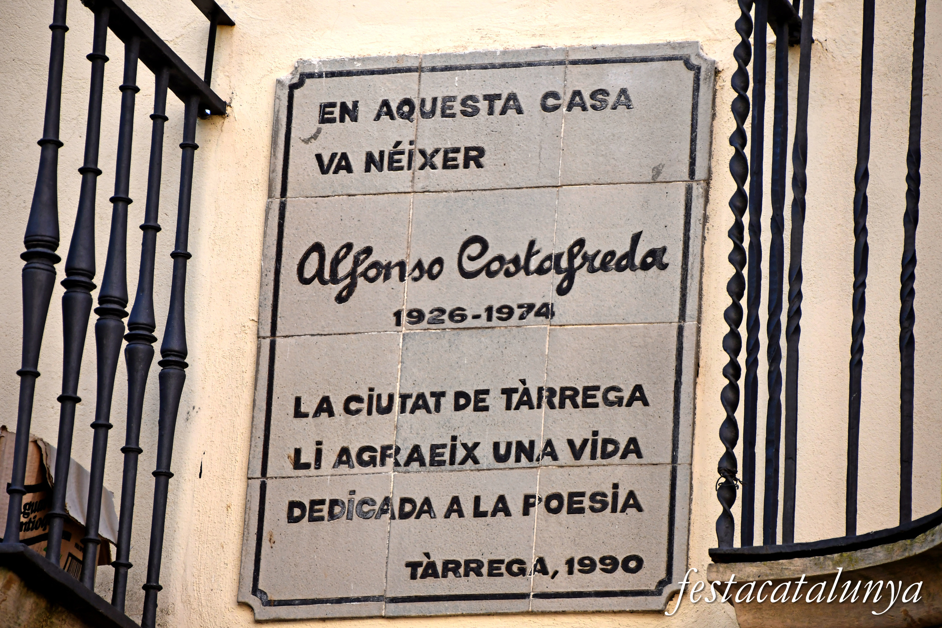 Tàrrega - Casa natal d'Alfonso Costafreda i Ribalta