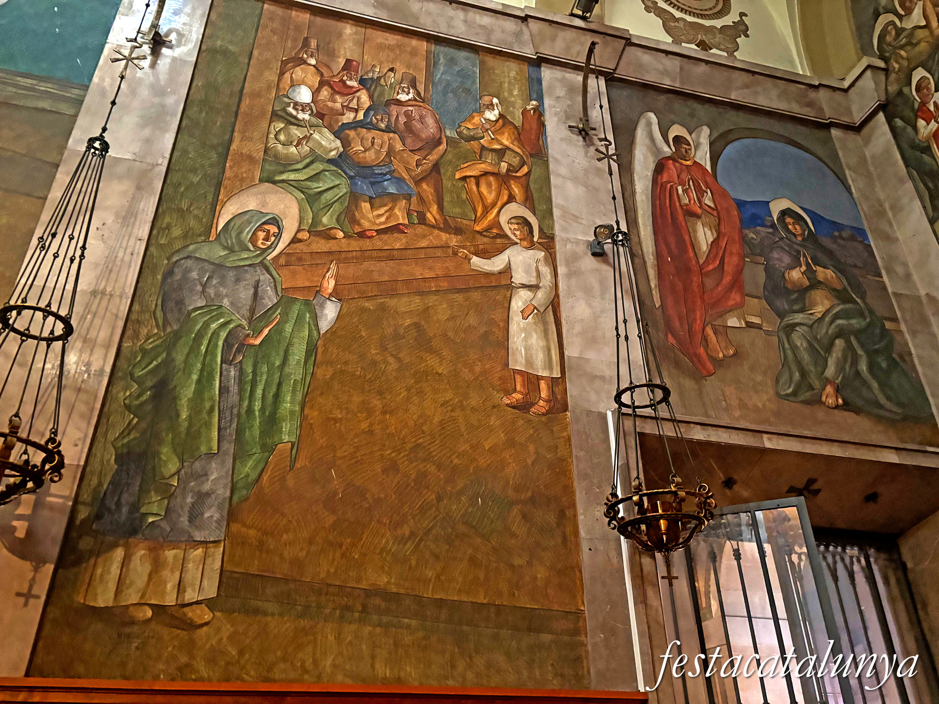 Tàrrega - Església parroquial de Santa Maria de l'Alba - Anunciació i Jesús entre els doctors