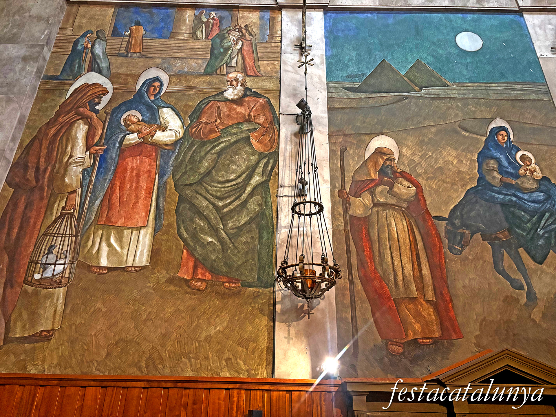 Tàrrega - Església parroquial de Santa Maria de l'Alba - Fugida a Egipte i presentació al Temple
