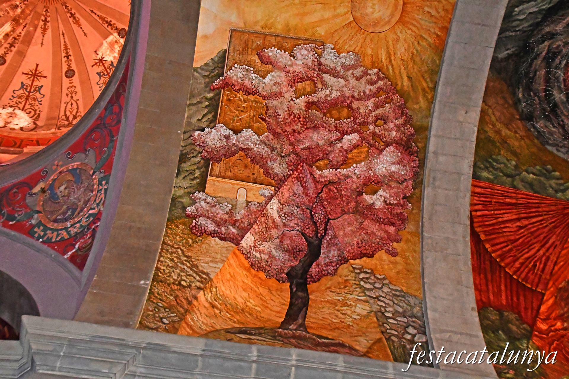 Tàrrega - Església parroquial de Santa Maria de l'Alba - Pintures de la nau central i del presbiteri - Moisès i l'arbre de Jessè 