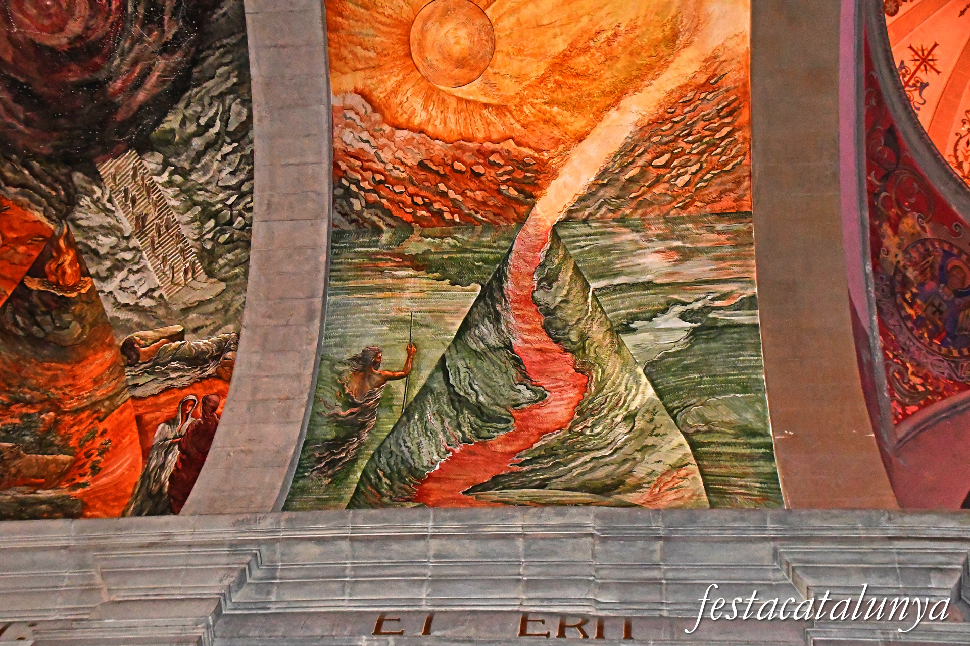 Tàrrega - Església parroquial de Santa Maria de l'Alba - Pintures de la nau central i del presbiteri - Moisès i l'arbre de Jessè