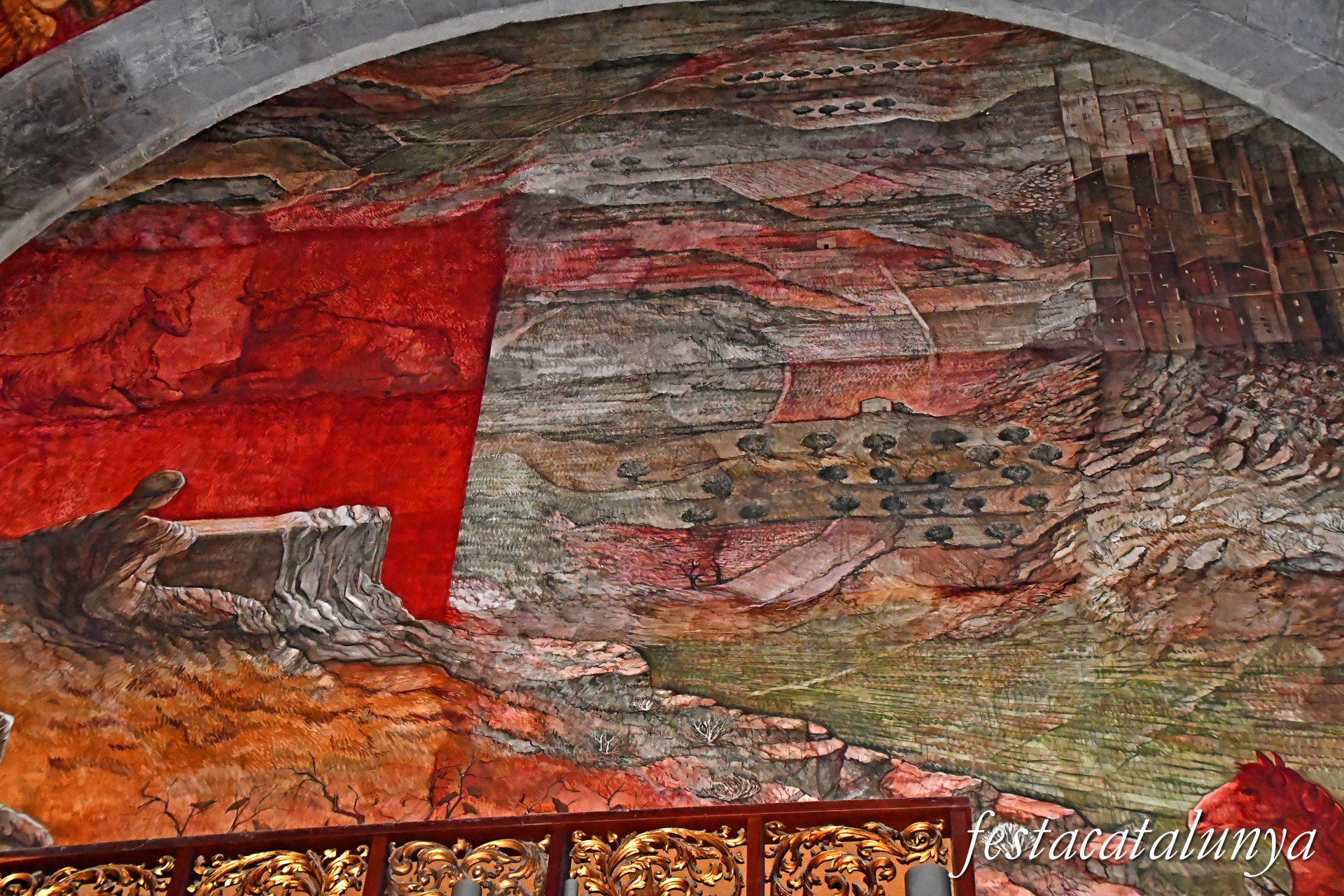 Tàrrega - Església parroquial de Santa Maria de l'Alba - Pintures de la nau central i del presbiteri - Nativitats
