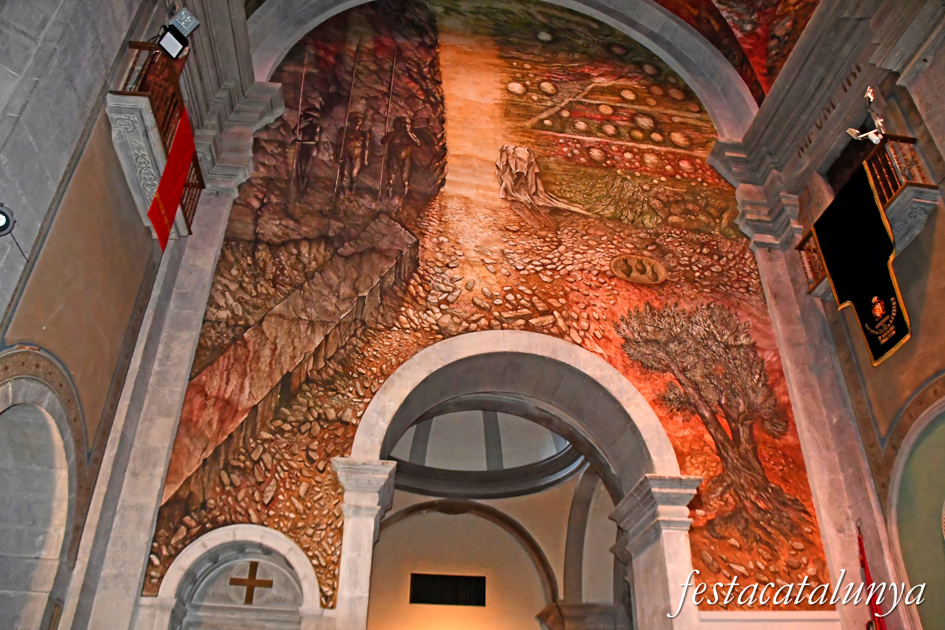 Tàrrega - Església parroquial de Santa Maria de l'Alba - Pintures de la nau central i del presbiteri - Resurrectio 