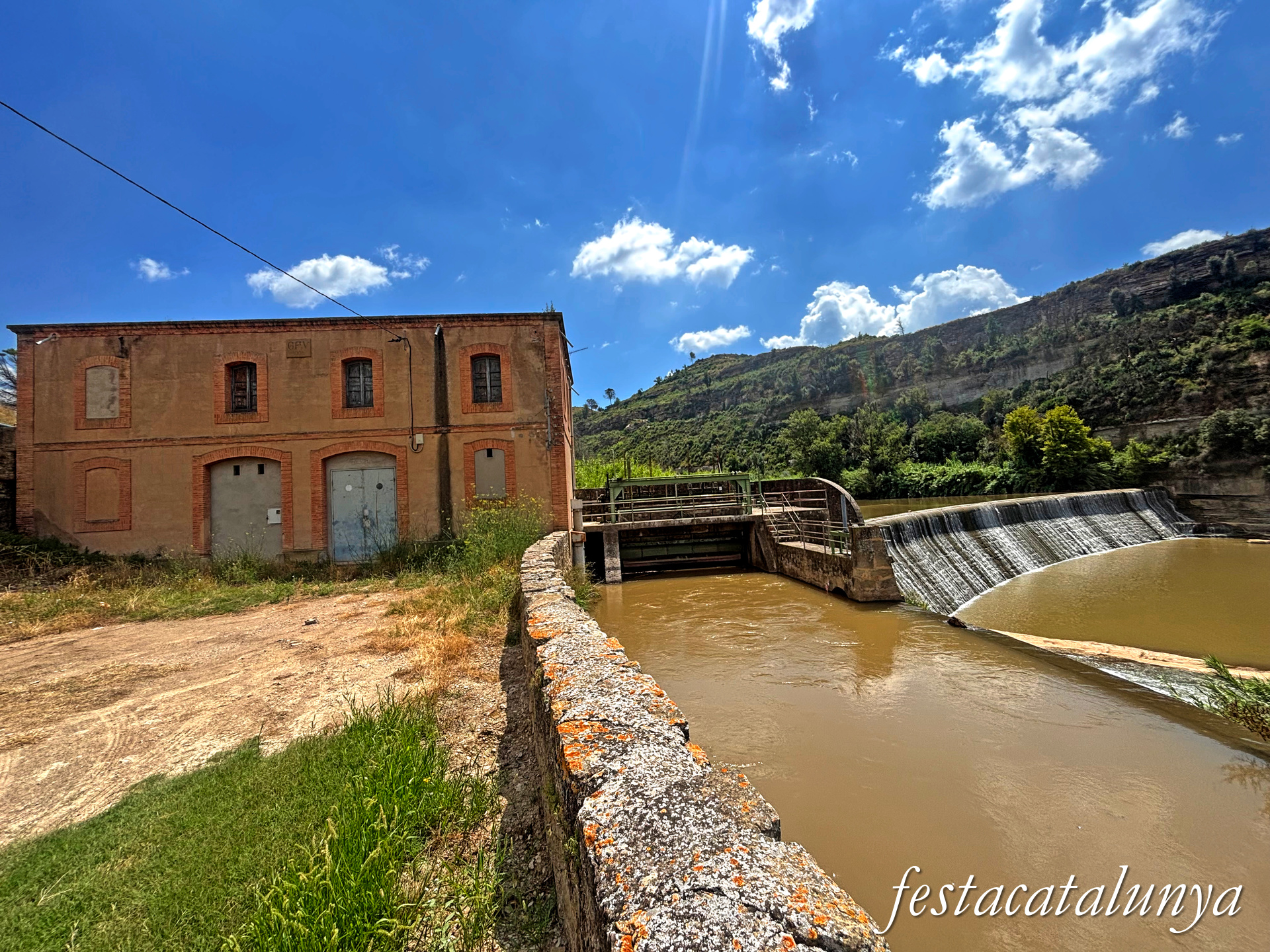 Mirador de la Resclosa de la Mina al riu Llobregat a Sant Fruitós de Bages