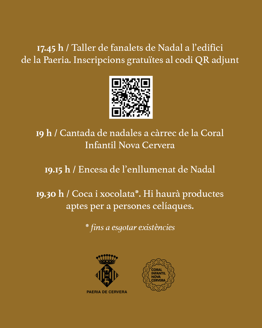Cervera - Encesa de l'enllumenat de Nadal 