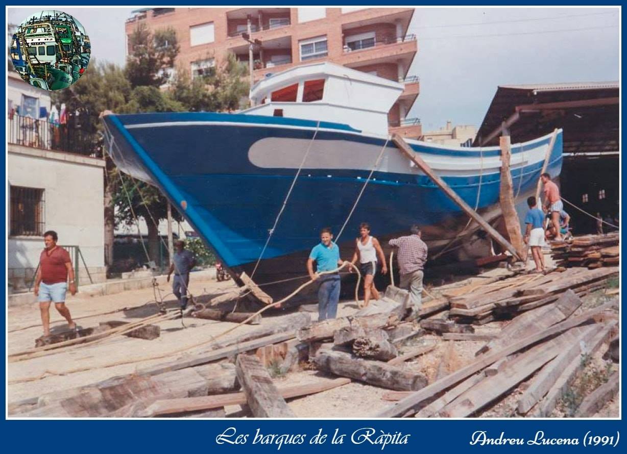La Ràpita - Drassanes de Carceller o Carcellé. Virgen del Mar (1991). Les barques de la Ràpita. Foto Andreu Lucena