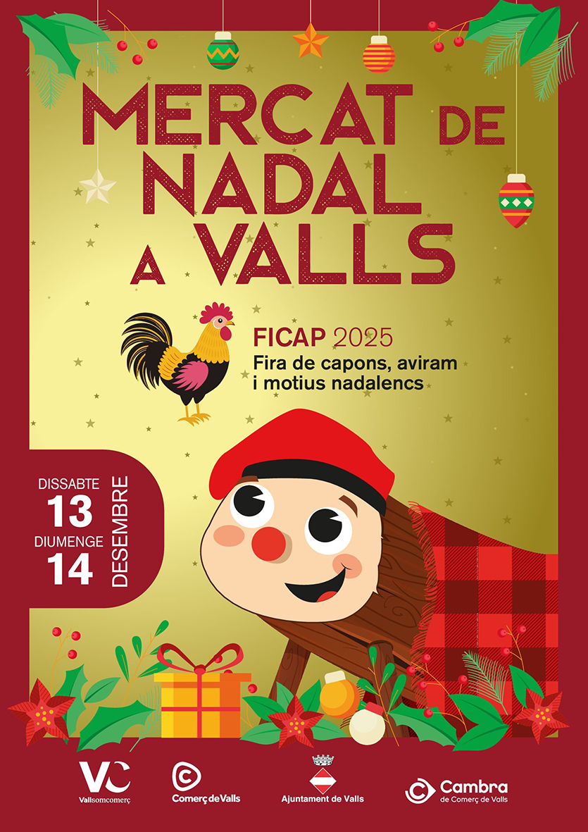 Valls - Mercat de Nadal,  fira de capons, aviram i motius nadalencs 