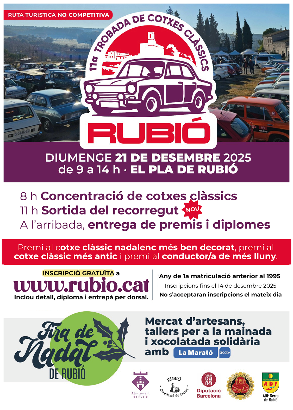 Fira de Nadal i Trobada de Cotxes Clàssics a Rubió