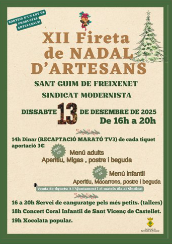 Sant Guim de Freixenet - Fireta de Nadal d'Artesans al Sindicat 