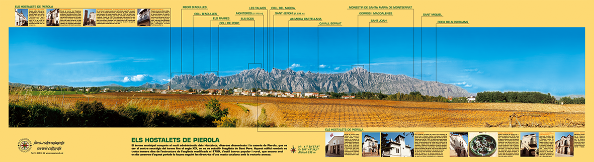 Vista de la muntanya de Montserrat des dels Hostalets de Pierola