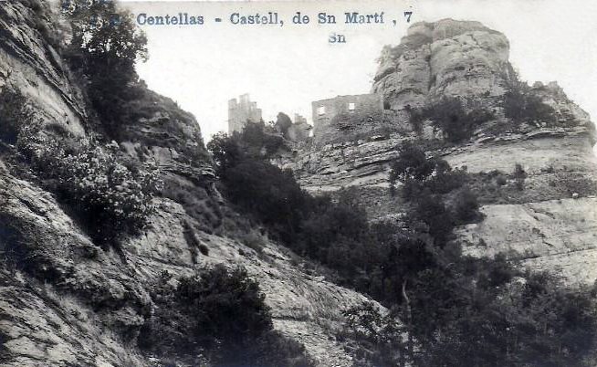 Sant Martí de Centelles - Castell (Foto antiga)