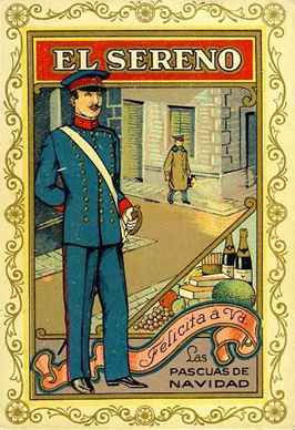 La Granadella - Cal Sereno - Exemple de postal que repartien els serenos per Nadal