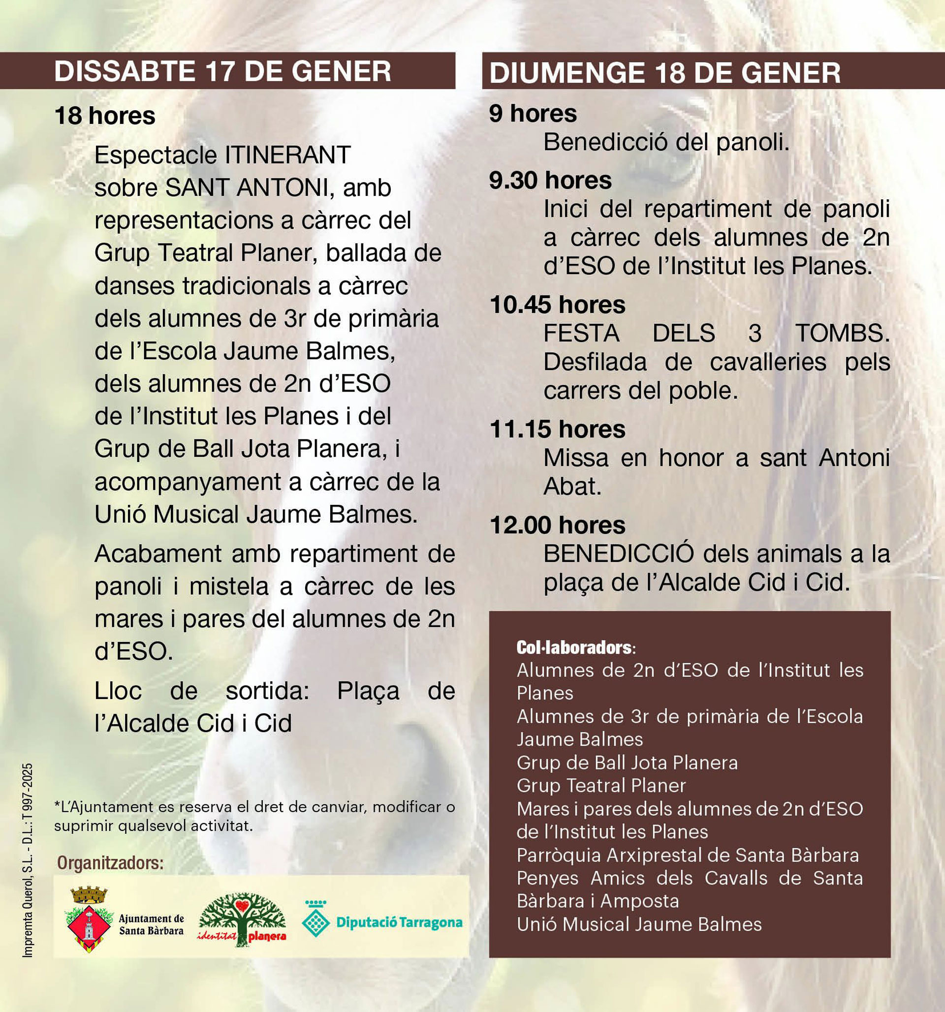 Santa Bàrbara - Festivitat de Sant Antoni
