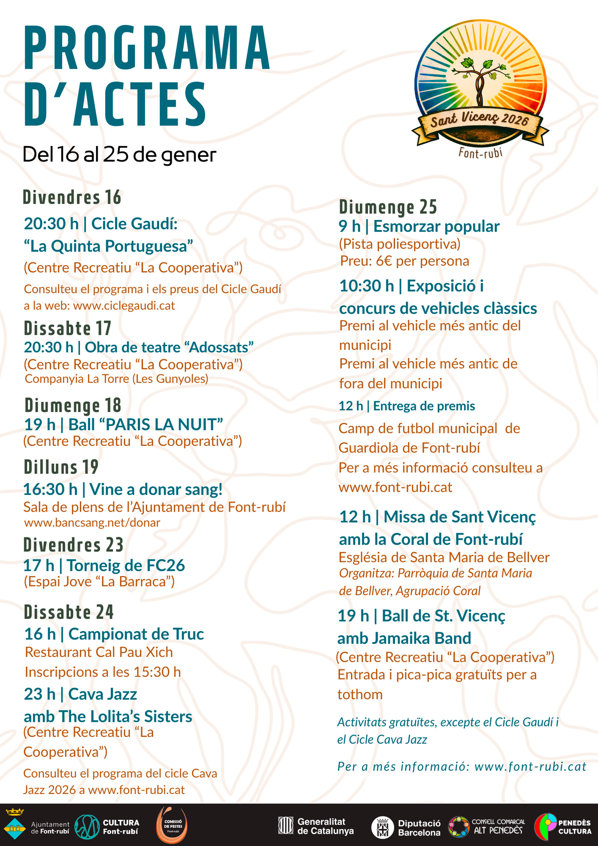 Font-rubí - Festes de Sant Vicenç