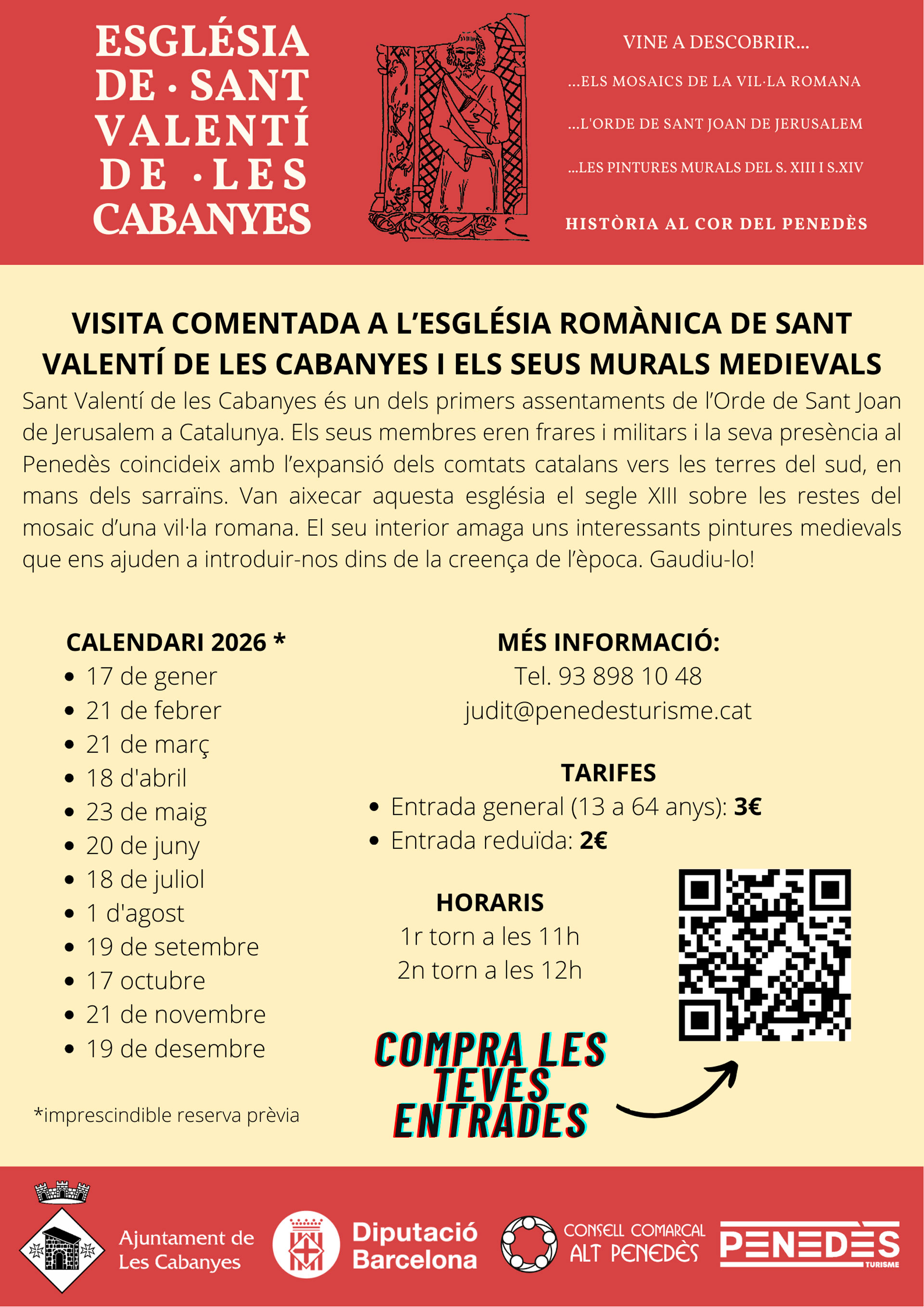 Les Cabanyes - Visita Guiada al Conjunt Històric de Sant Valentí 2026