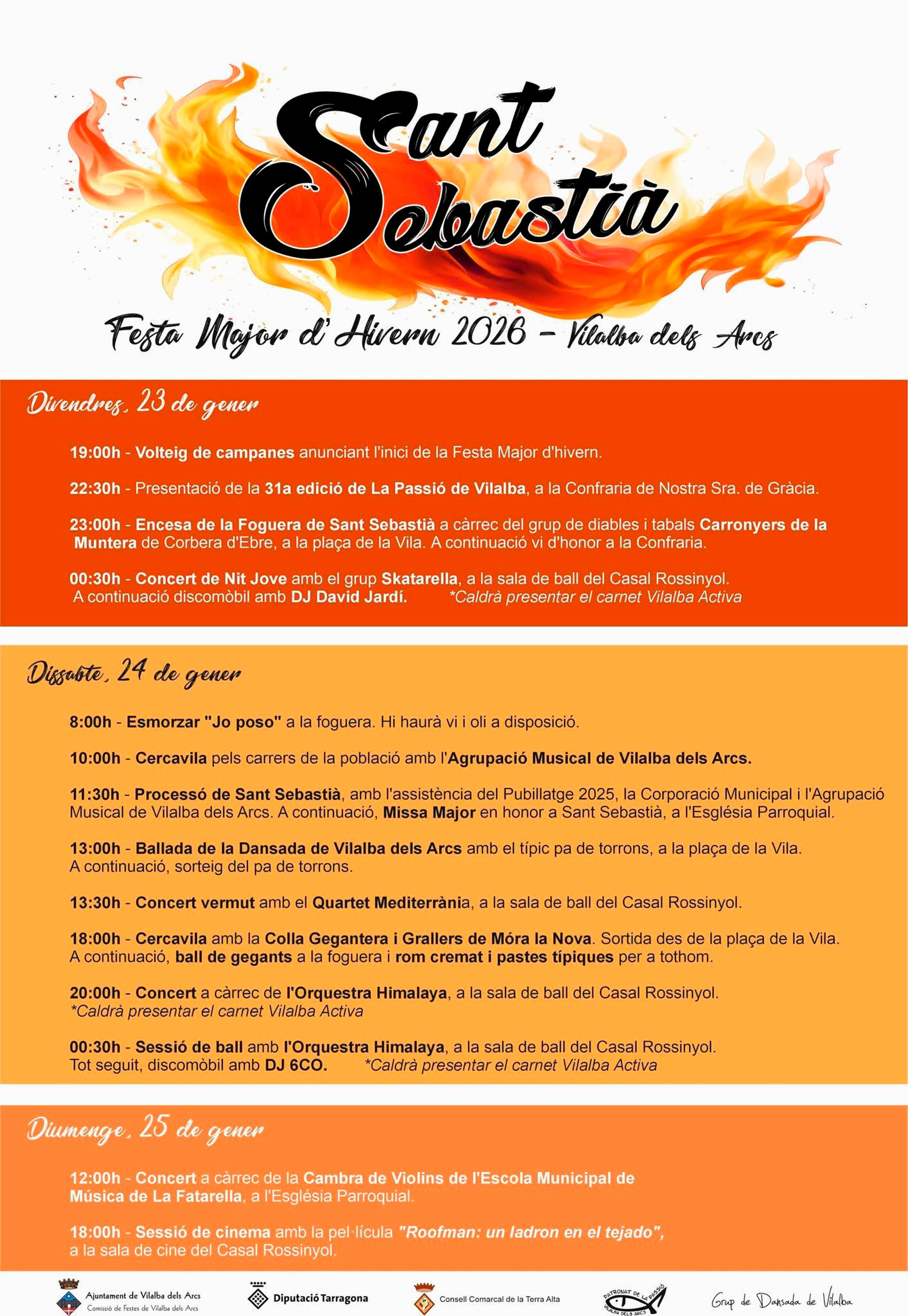 Festa Major de Sant Sebastià a Vilalba dels Arcs
