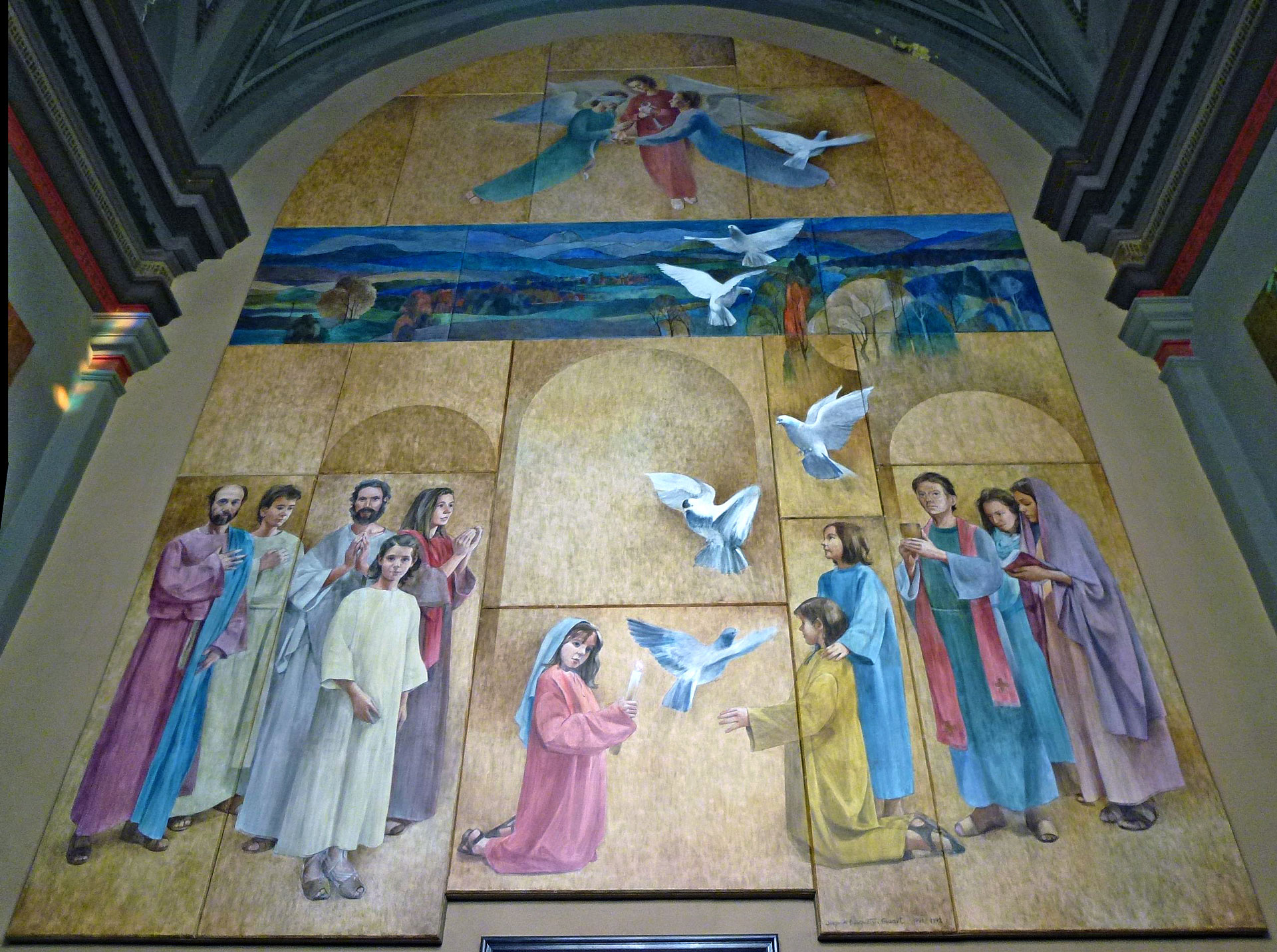 Perafita - Pintures murals de Sant Pere de Perafita (Foto: Ajuntament)
