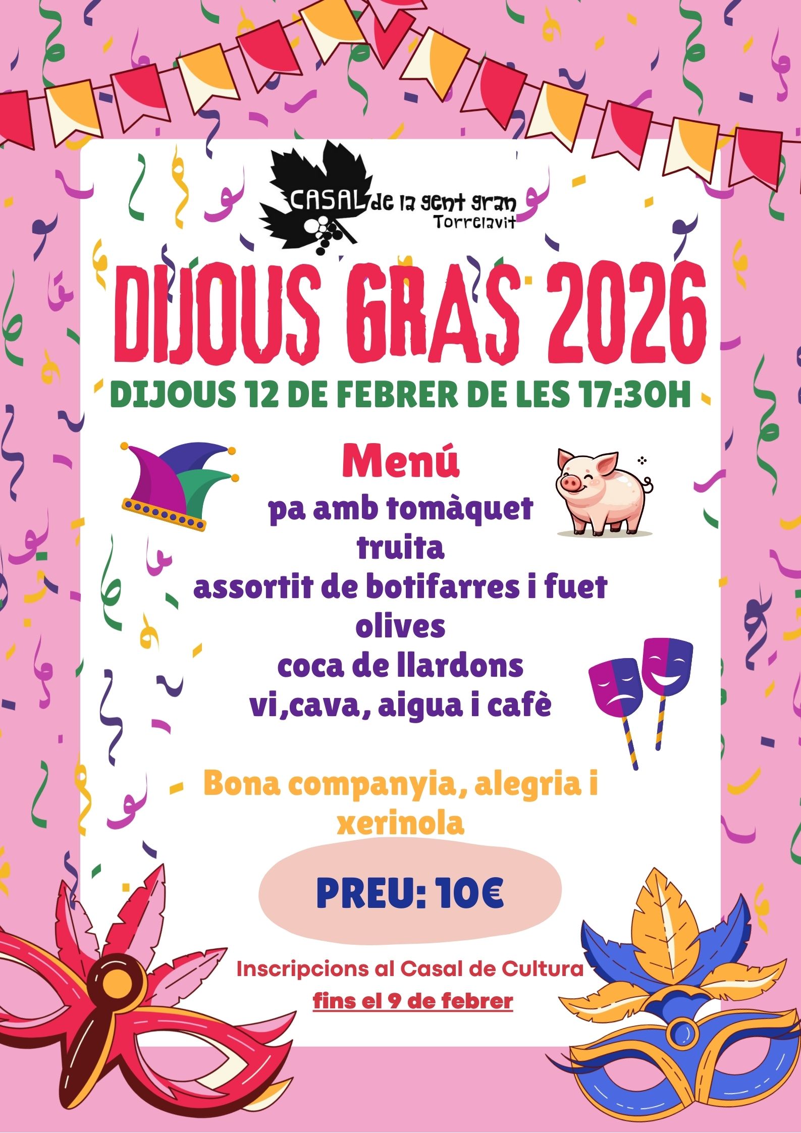 Torrelavit - Dijous Gras 2026