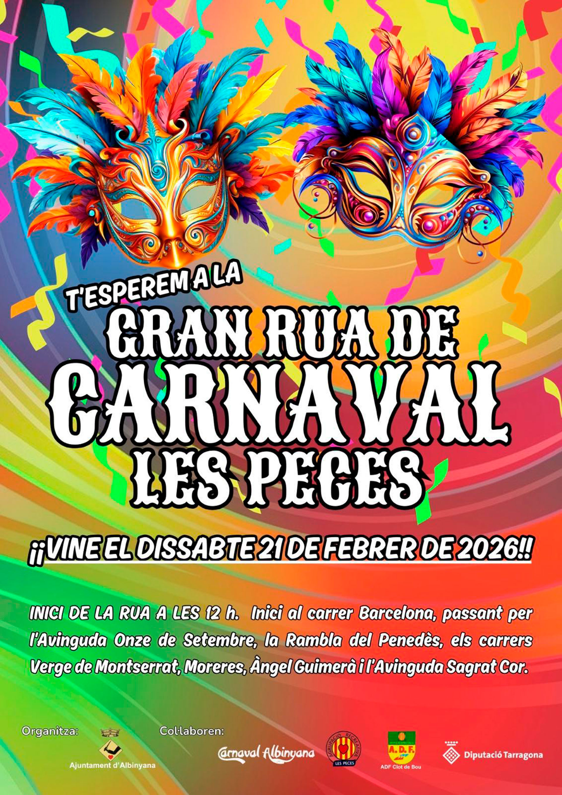Albinyana - Gran Rua de Carnaval a les Peces 2026