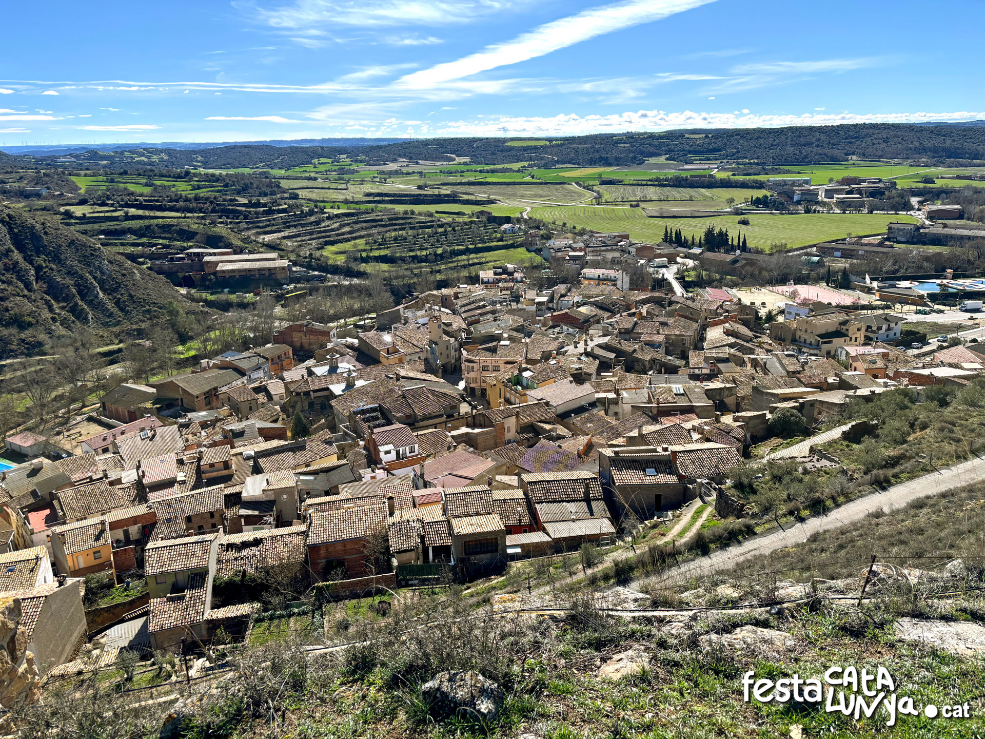 Sanaüja - Vistes panoràmiques des del castell