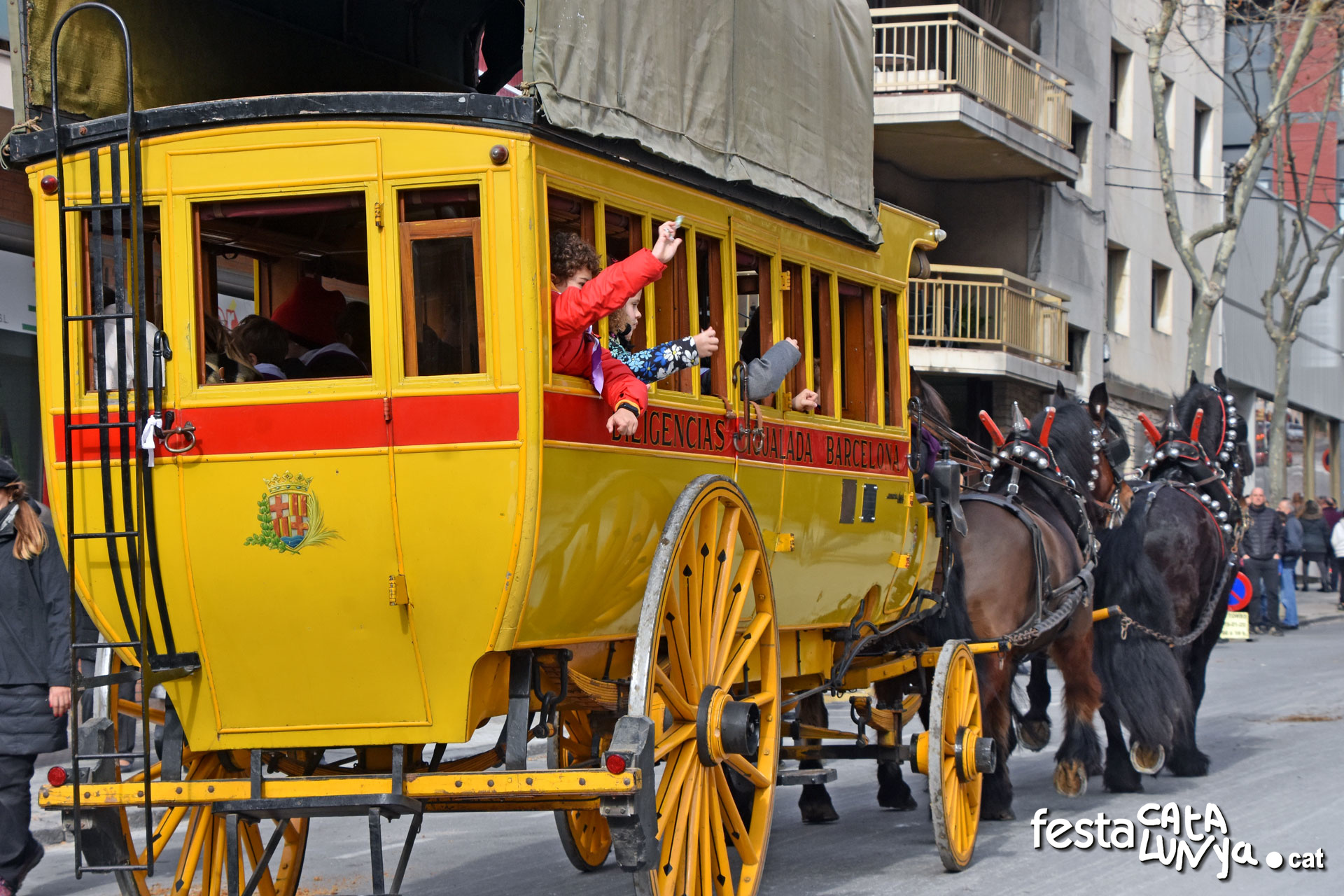 Diligència Igualada-Barcelona als Tres Tombs d'Igualada