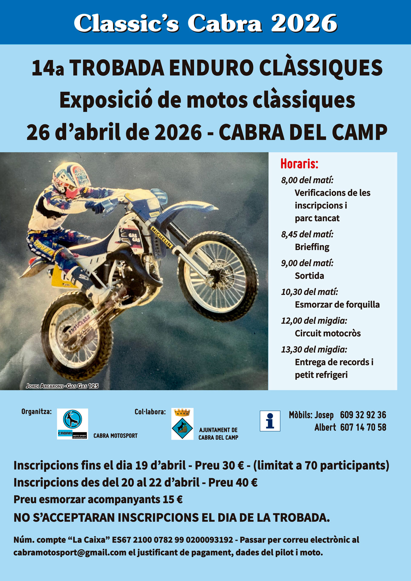 Trobada Enduro Clàssiques a Cabra del Camp