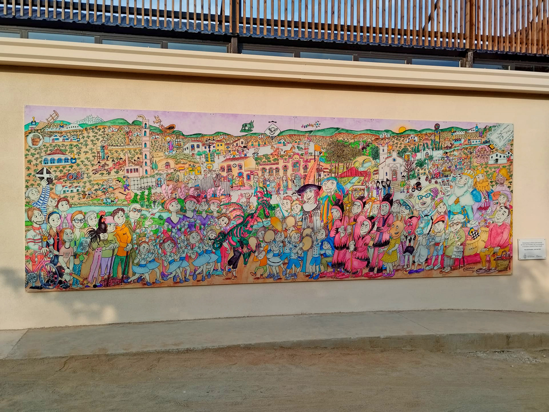 Mural de la Pilarín Bayés de Pacs del Penedès