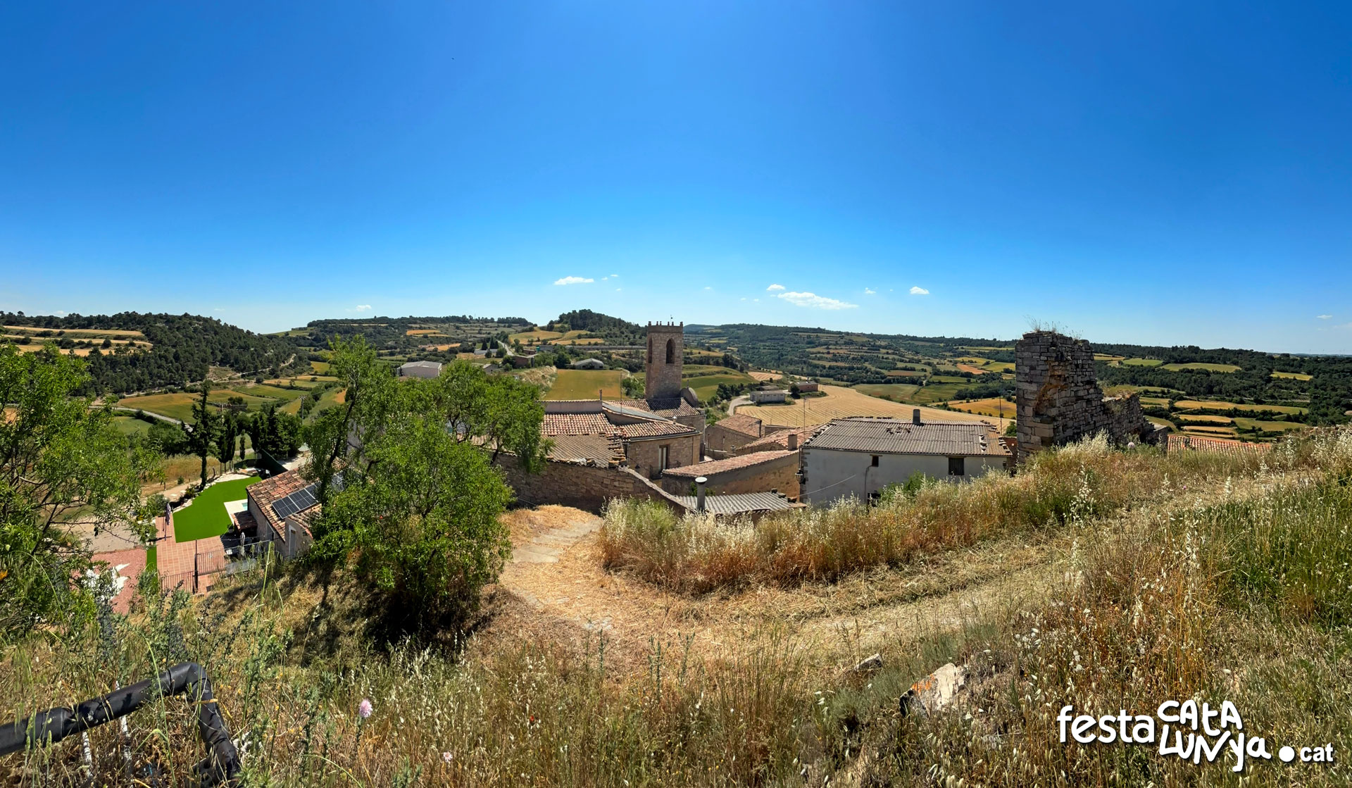 Vistes panoràmiques des del castell de Montoliu de Segarra