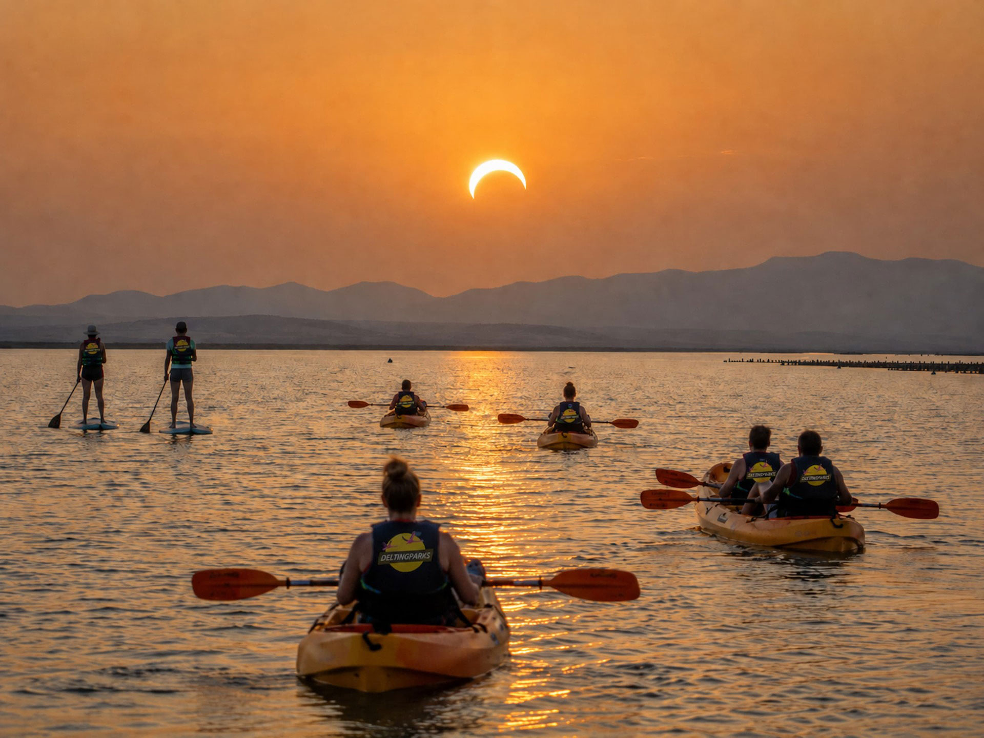 Viu l'eclipsi solar des del mar a La Ràpita