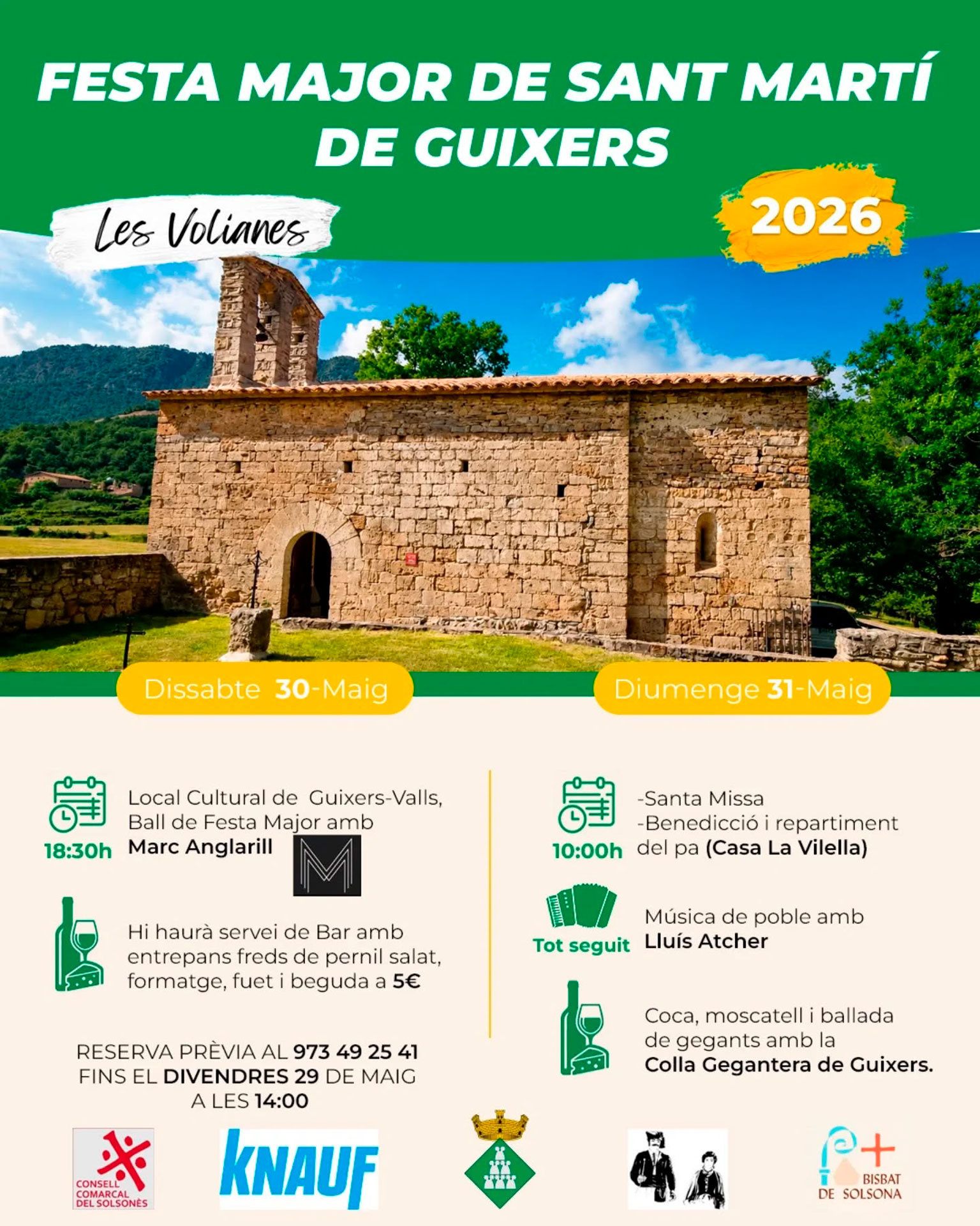Festa Major de Sant Martí de Guixers (Les Volianes) 2026