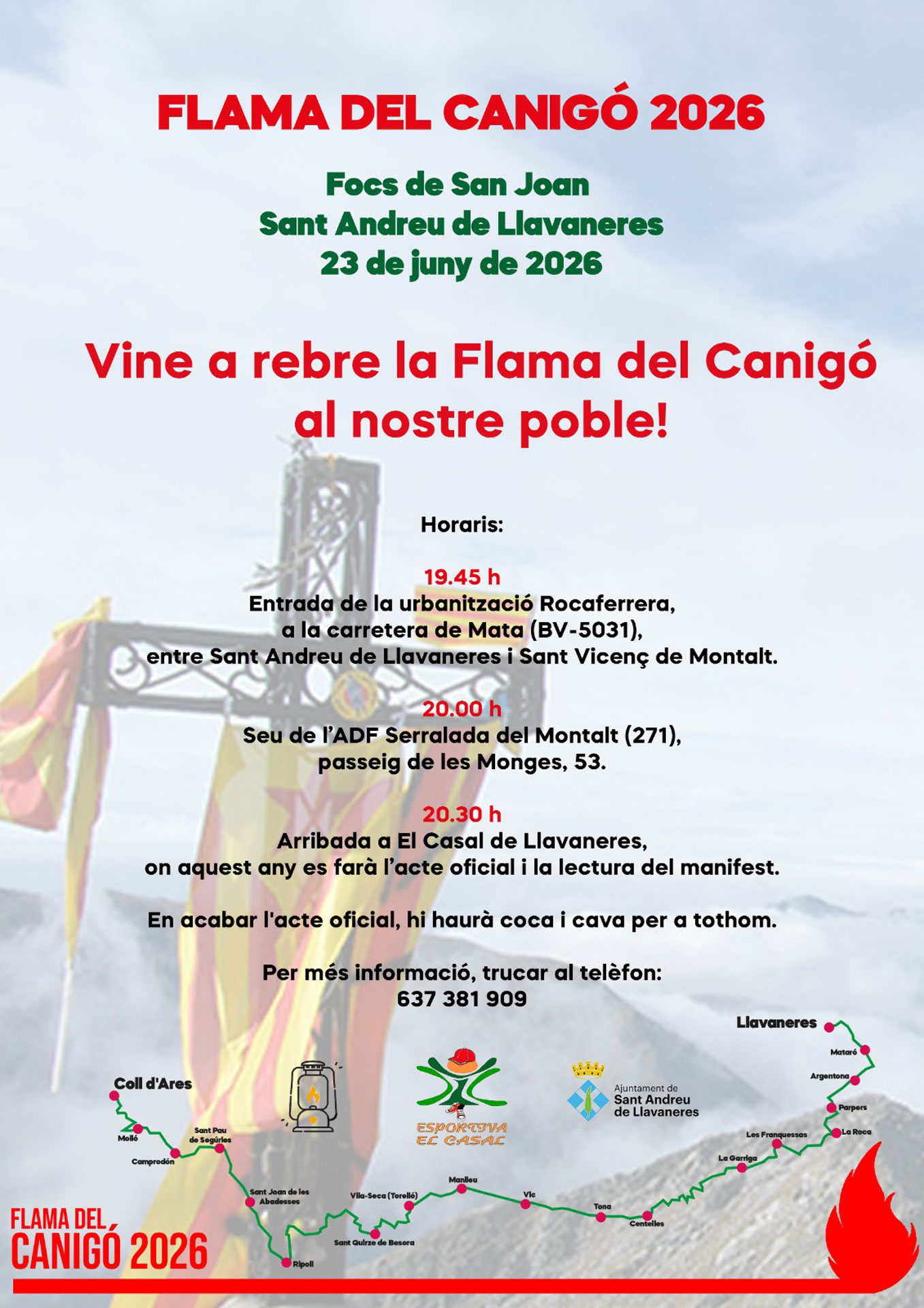 Arribada de la Flama del Canigó 2026 - Sant Andreu de Llavaneres